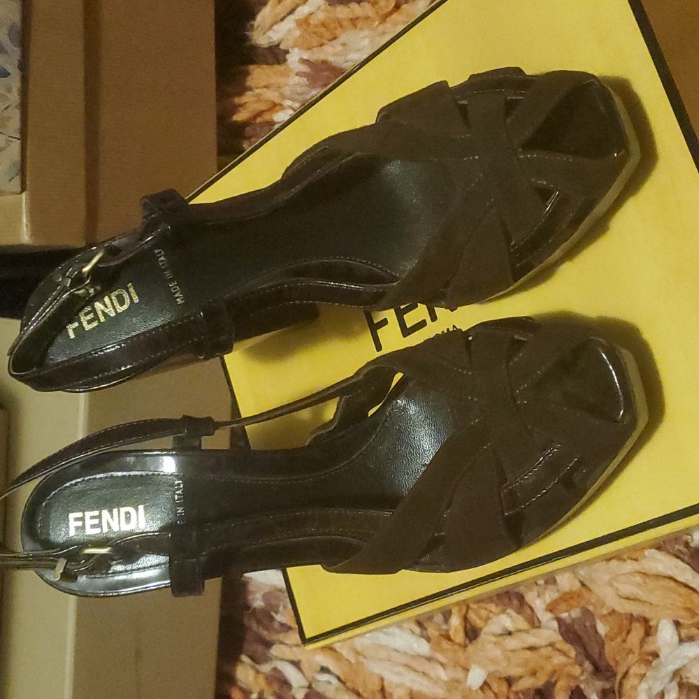 Fendi Heels Brown NEW - Picture 10 of 16